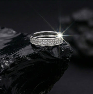 Micro Pave American Diamond Ring [Adjustable]