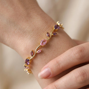 Tulip Floral Bracelet -18K Coquette Flower Bracelet